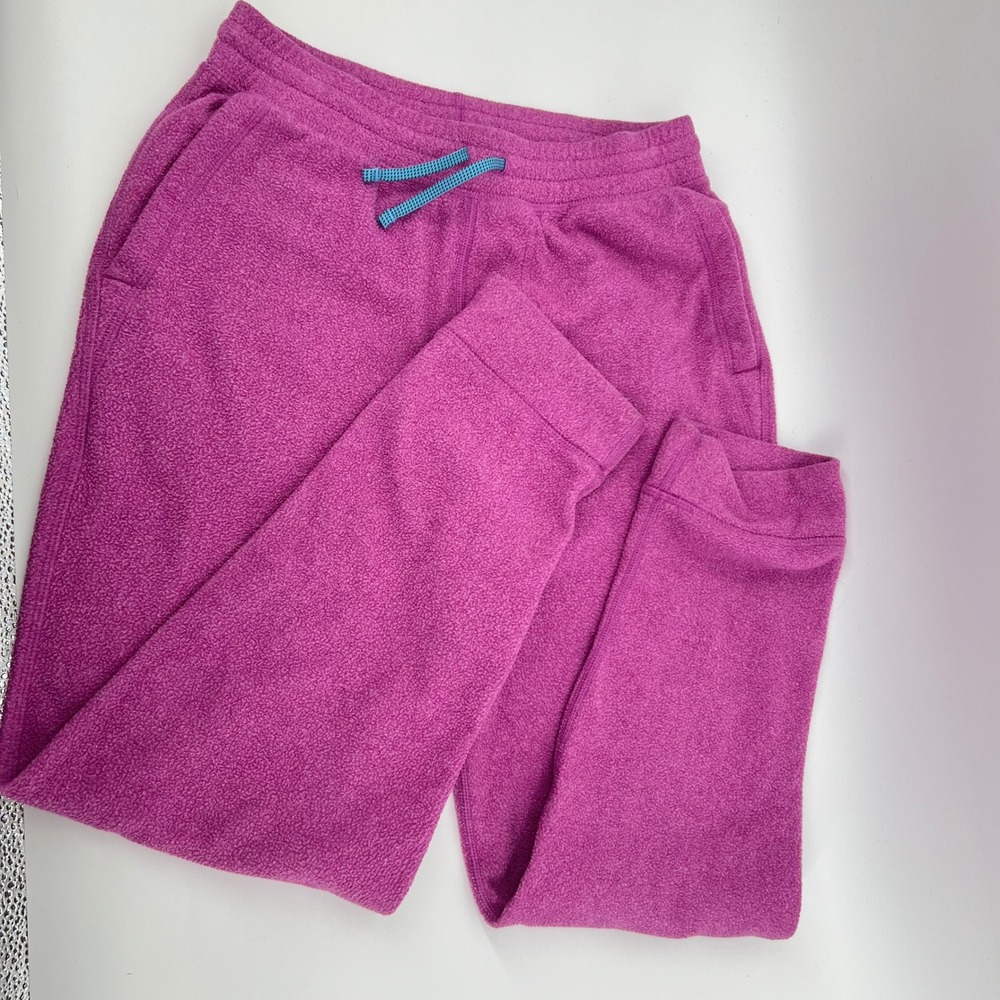 Stio Kids Magenta Pink Fleece Joggers Sweatpants Size 12 Recycled‎ Polyester